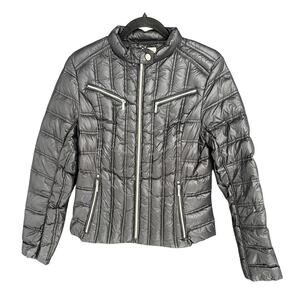 Laundry by Shelli Segal Black Puffer Coat High Neck Outdoors Winter Comfort M